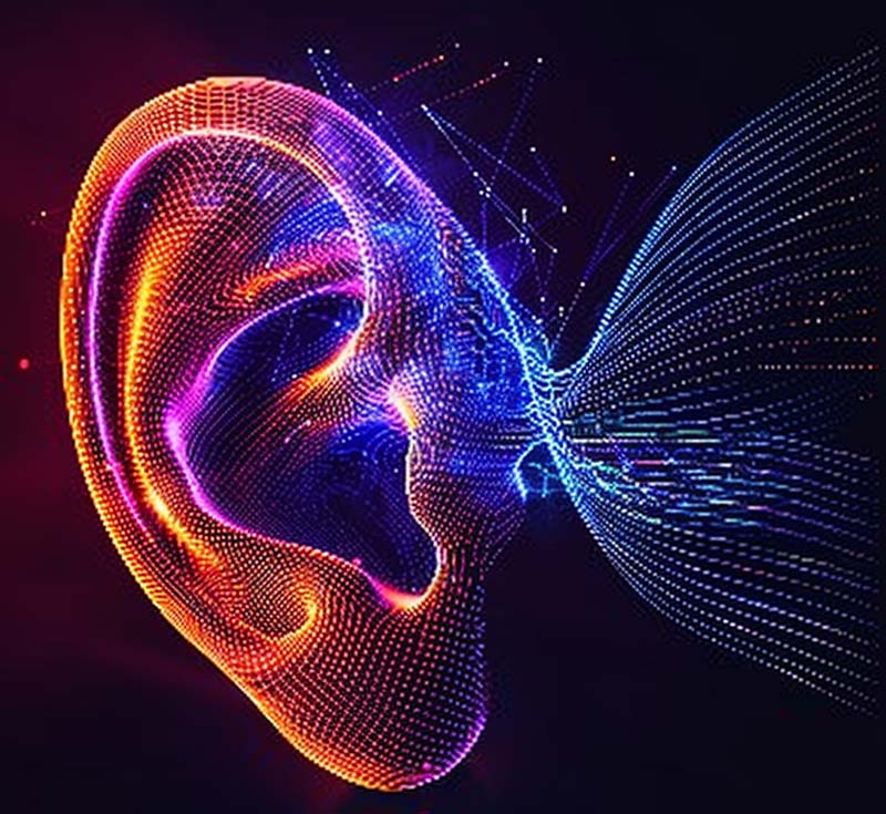 Student working at an iMac on music projects